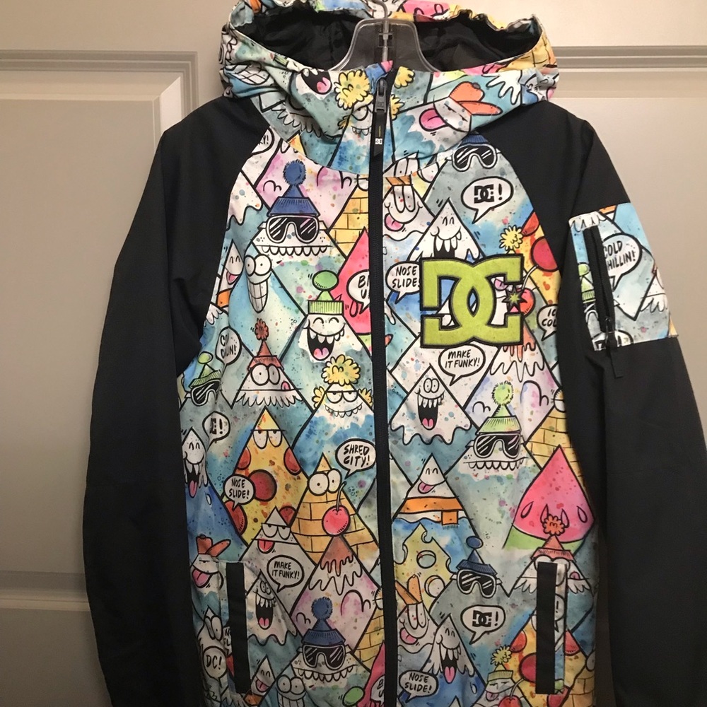 DC  Hooded Waterproof Snowboarding Jacket Insulated - Youth Size Large 14
